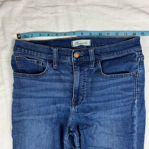 Madewell 9" Mid-Rise Skinny Patty Wash Blue Jeans Size 27 Stretch Denim M3003 - Picture 14 of 16